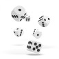 Dés Blanc - Lot de 6 dés 6 de 12mm