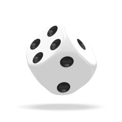 White Dice - Set of 6 dice 6 of 12mm
