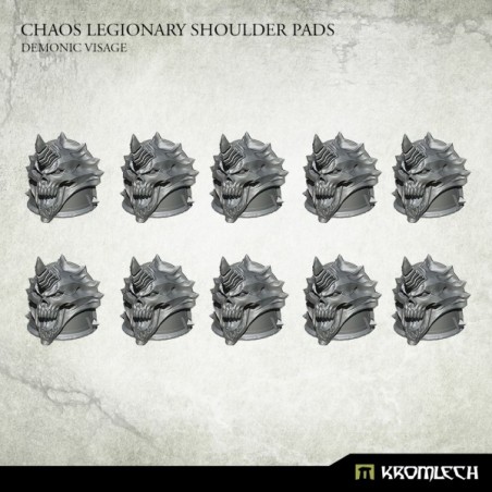Chaos Legionary Shoulder Pads: Demon Visage