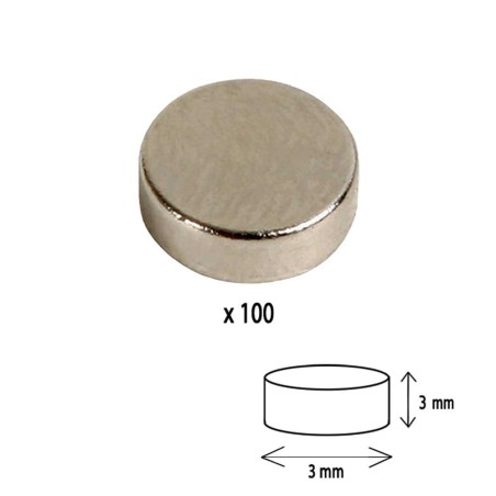 Aimants 3mm x 3mm Néodyme X100