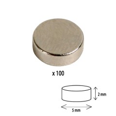 Aimants 5mm x 2mm Néodyme X100