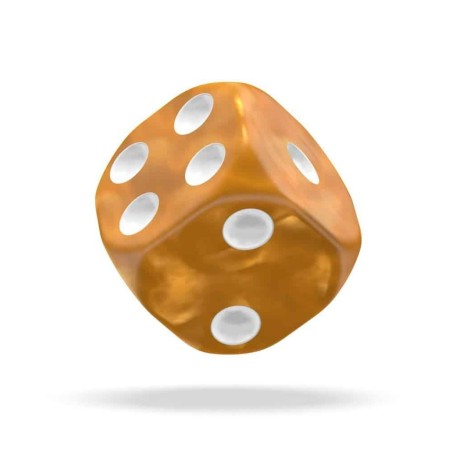 Oakie Doakie Dice - Dice D6 12 mm Marble - Orange (36)