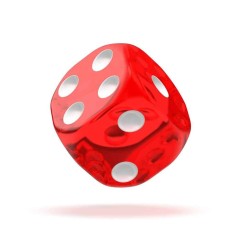 Oakie Doakie Dice - Dice D6 12 mm Translucent - Rouge (36)