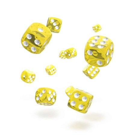 Oakie Doakie Dice - Dice D6 12 mm Translucent - Yellow (36)