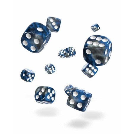 Oakie Doakie Dice - Dice D6 12 mm Gemidice - Liquid Steel (36)
