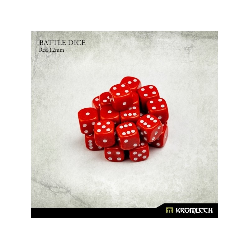 Battle Dice 12mm x25 - Rouge Battle Dice 12mm x25 - Rouge