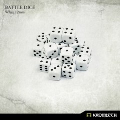 Battle Dice 12mm x25 - White