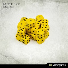 Battle Dice 12mm x25 - Yellow