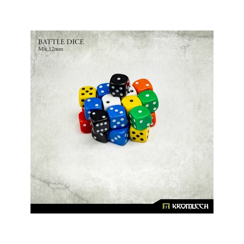 Battle Dice 12mm x25 - Multicouleur Battle Dice 12mm x25 - Multicouleur