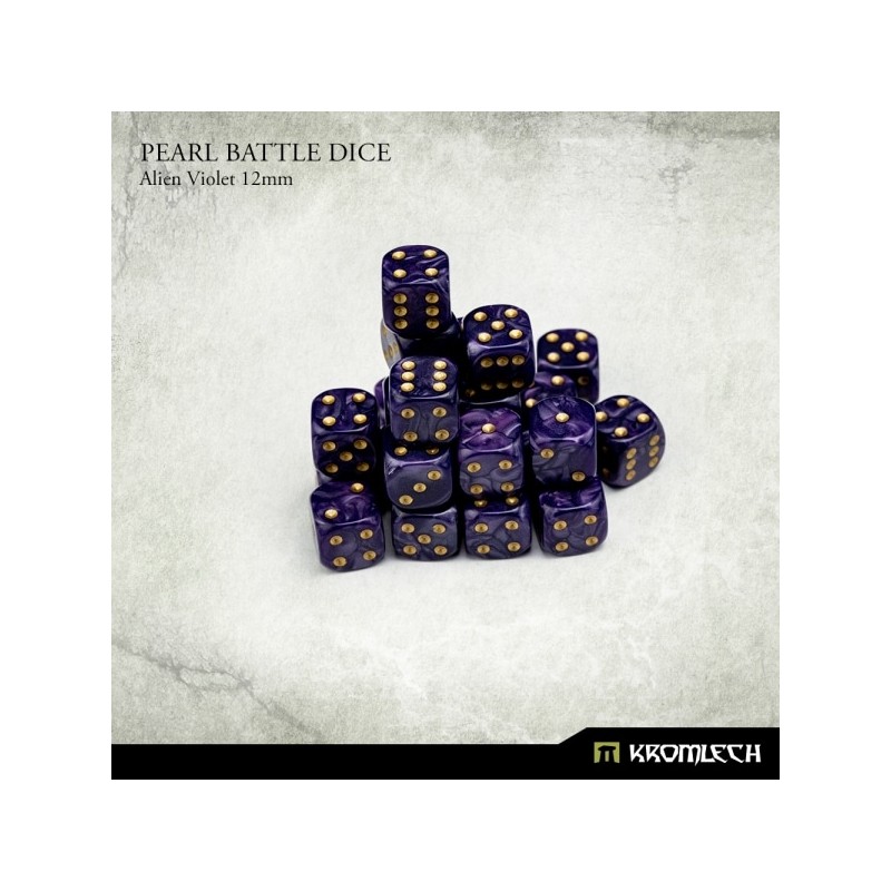 Pearl Battle Dice 12mm x25 - Alien Violet Pearl Battle Dice 12mm x25 - Alien Violet