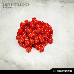 Mini Battle Dice 7mm x100 - Red