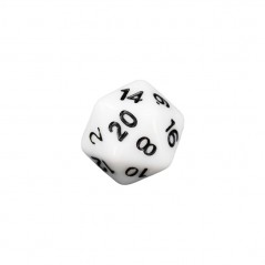 Dice White - 20-sided dice