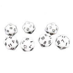 Dice White - 20-sided dice