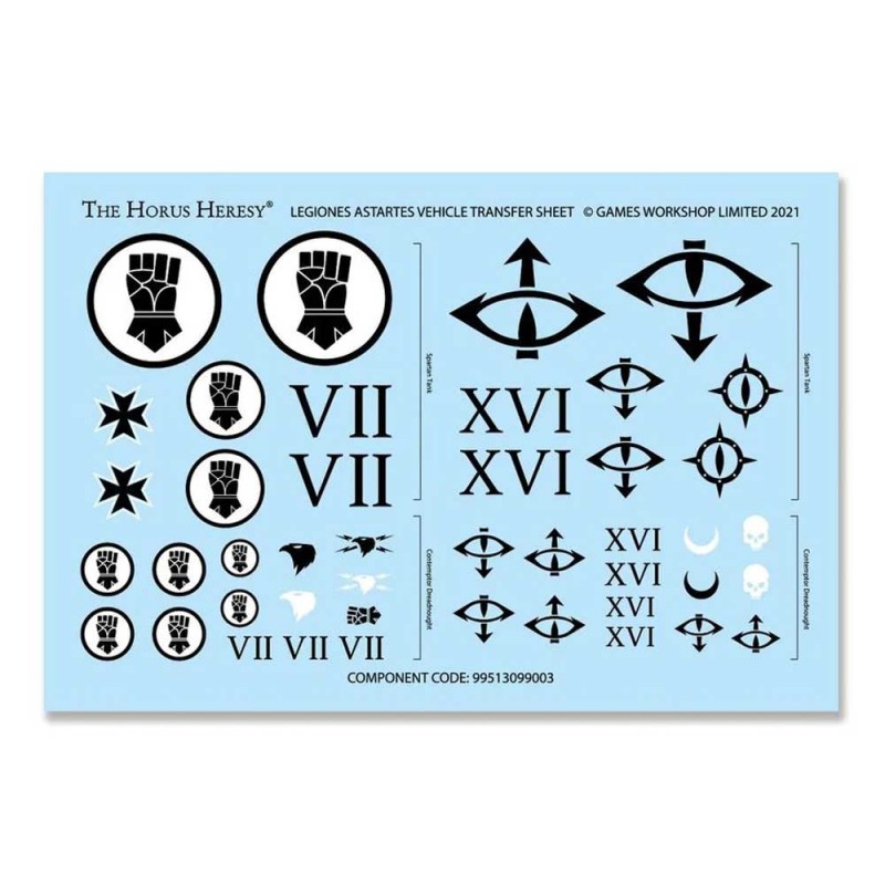 Décalcomanies Legiones Astartes Véhicule The Horus Heresy Décalcomanies Legiones Astartes Véhicule The Horus Heresy