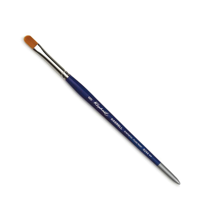 Kaërell Bleu 8244 - Filbert Cat's Tongue Brush Size 8