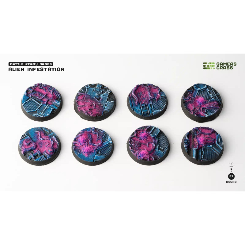 Alien Infestation Socles, Rond 32mm (x8) Alien Infestation Socles, Rond 32mm (x8)