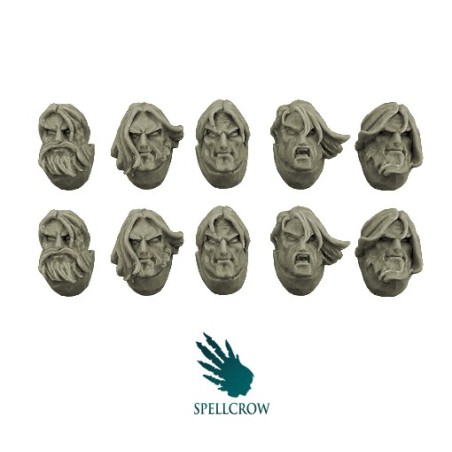 Space Knight Heads with long hair Spellcrow bits