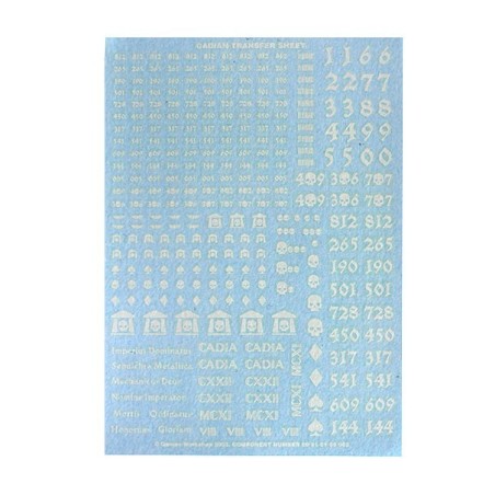 40K Imperial Guard Valkyrie Tank Transfers Decal Sheet 1 Sheet 