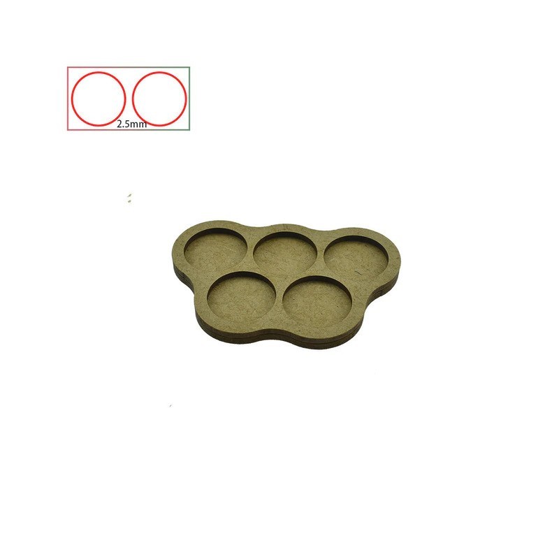 Movement Trays - 5 Bases of 32mm - 2.5mm Spacing Movement Trays - 5 Bases of 32mm - 2.5mm Spacing