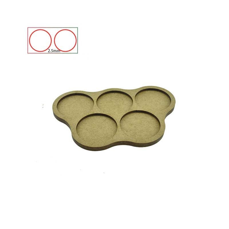 Movement Trays - 5 Bases of 40mm - 2.5mm Spacing