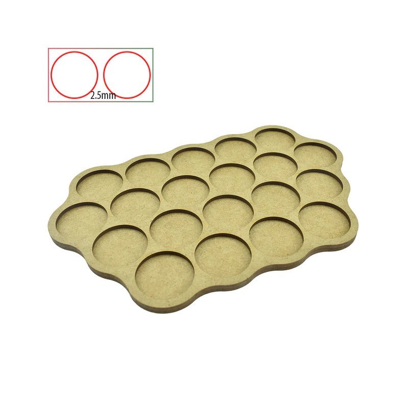 Plateau de Mouvement - 20 Socles de 32mm - Espacement 2.5mm Plateau de Mouvement - 20 Socles de 32mm - Espacement 2.5mm